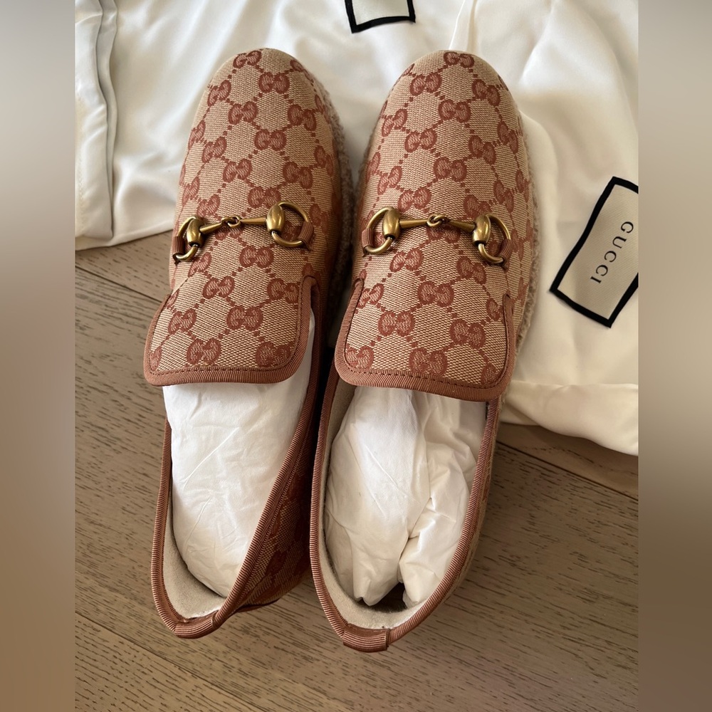 Authentic NEW Gucci men’s espadrilles men’s size 8 GG CLASSIC